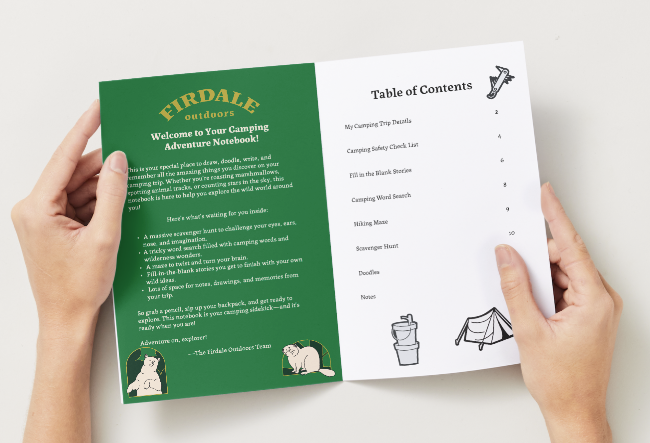 Firdale Outdoors 2025 Camping Adventure Booklet